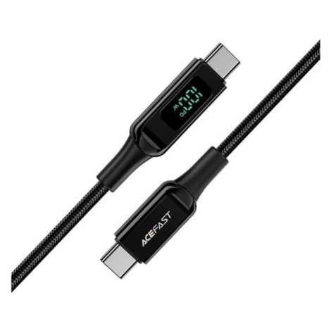 Acefast USB-C/USB-C 100W nabíjecí data kabel s displejem černý