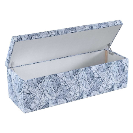 Dekoria Čalouněná skříň, bílá a tmavě modrá, 120 x 40 x 40 cm, Velvet, 704-34