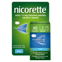 NICORETTE Mint 4 mg lisované pastilky, 40 pastilek