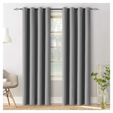 Světle šedý závěs OXFORD 140x270 cm Zavěšení: Řasící páska