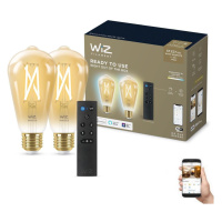 WiZ SADA 2xLED Stmívatelná žárovka ST64 E27/7W/230V 2000-5000K CRI 90 Wi-Fi + DO-WiZ