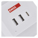 EMOS Prodlužovací kabel - kostka 2 m / 2 zásuvky / bílý / 2×USB-C + 1×USB-C+Qi / 1,5 mm2 P0212CQ