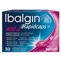 Ibalgin Rapidcaps 400 mg 30 měkkých tobolek