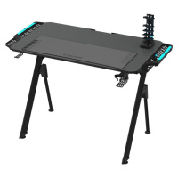 Herní stůl FALCON s LED RGB podsvícením 116x60 cm černá