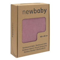 NEW BABY - Bambusová pletená deka 100x80 cm pink