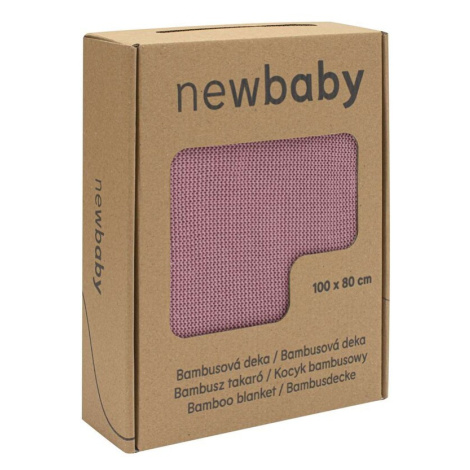 NEW BABY - Bambusová pletená deka 100x80 cm pink