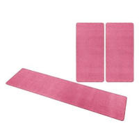 Hanse Home Kobercová sada Nasty 101147 Pink 3 díly: 70 × 140 cm (2 ×), 70 × 240 cm (1 ×)