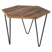 Odkládací stolek z recyklovaného teakového dřeva White Label Cor