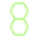 Escape6 Kompletní LED hexagonové svítidlo zelené, rozměr 2 elementy 97 × 168 cm