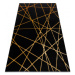 Dywany Łuszczów Kusový koberec Gloss 406C 86 geometric black/gold - 80x150 cm