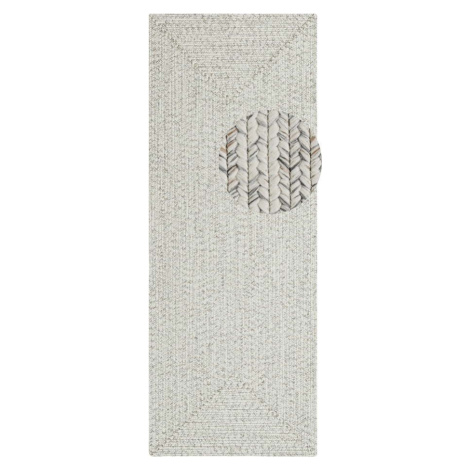 Bílý/béžový venkovní koberec běhoun 200x80 cm - NORTHRUGS