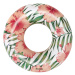 mamido  Nafukovací kruh do vody s květinami 119cm Bestway růžový