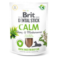 Pochoutka Brit Dental stick na uklidnění konopí a srdečník 7ks