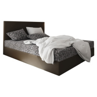 Expedo Čalouněná postel boxspring ELONA 2, 90x200, flowers 83/sioux hnědá, levá