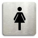 Accept Piktogram "WC ženy" (80 × 80 mm) (stříbrná tabulka - černý tisk bez rámečku)