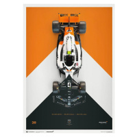 Umělecký tisk McLaren Formula 1 Team - Lando Norris - The Triple Crown Livery - 60th Anniversary