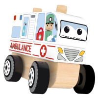 J'ADORE Skládací Dřevěné auto - ambulance