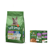 Ultima Cat 10 kg + Sterilized mix II 8 x 85g zdarma! - Sterilized Senior 10 kg + Sterilized Mix 