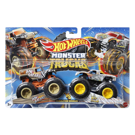 Mattel hot wheels® monster trucks demoliční duo hw safari vs. wild streak, hnx26