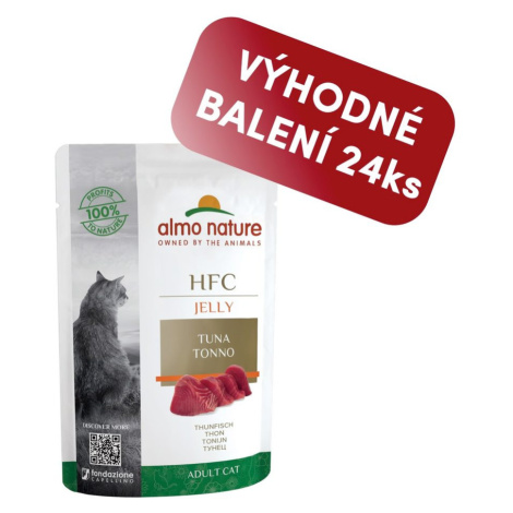 Almo Nature HFC Jelly Tuňák v želé 55g výhodné balení 24ks Almo Nature Holistic