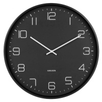 Černé nástěnné hodiny Karlsson Lofty, ø 40 cm