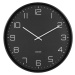 Černé nástěnné hodiny Karlsson Lofty, ø 40 cm