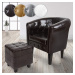 Miadomodo JG74115 s taburetem Chesterfield hnědé