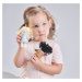Panenka hadrová Mini Gigi Doll ThreadBear 12 cm z měkkého úpletu z bavlny s černými vlásky