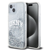 Pouzdro DKNY Liquid Glitter Arch Logo zadní kryt Apple iPhone 14 Transparent