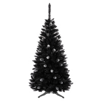 Vánoční stromek v černé barvě s ozdobami 150 cm