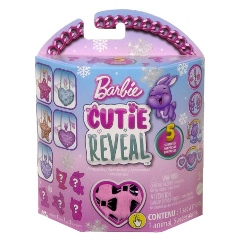 Mattel barbie® cutie reveal™ plyšová kabelka růžové srdce hkr38