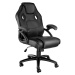 tectake 403452 kancelářská židle ve sportovním stylu mike - černá - černá