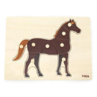 Viga dřevěná montessori vkládačka kůň