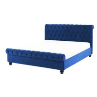 BELIANI postel AVALLON 160 × 200 cm, modrá