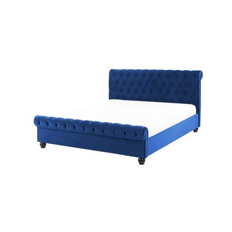 BELIANI postel AVALLON 160 × 200 cm, modrá