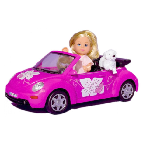Simba Panenka Evička s autem New Beatle a příslušenstvím