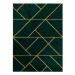 Dywany Łuszczów Kusový koberec Emerald geometric 1012 green and gold - 180x270 cm