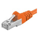 PREMIUMCORD Patch kabel CAT6a S-FTP, RJ45-RJ45, AWG 26/7 1, 5m oranžová