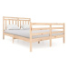 Rám postele masivní dřevo 140 × 200 cm, 3100654