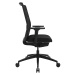 Topstar Kancelářská otočná židle AirWork, s područkami, synchronní mechanika, černá, černá