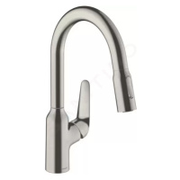 Hansgrohe 71821800 - Dřezová baterie M4216-H180 s výsuvnou sprškou, sBOX, vzhled nerezu