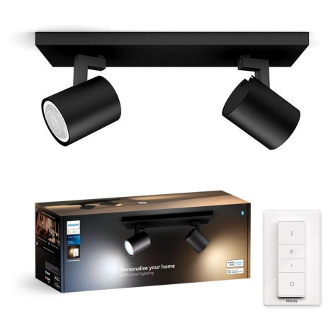 Philips - LED Stmívatelné bodové svítidlo Hue RUNNER 2xGU10/4,2W/230V + DO černá 8720169320352