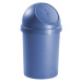 helit Samozavírací nádoba na odpadky z plastu, objem 45 l, bal.j. 2, v x Ø 700 x 400 mm, modrá