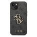 Guess PU 4G Metal Logo Zadní Kryt pro iPhone 14 Grey