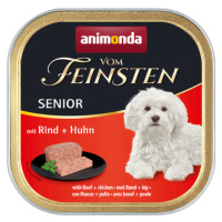 Výhodné balení Animonda vom Feinsten 24 x 150 g - Senior: hovězí a kuřecí