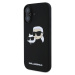 Karl Lagerfeld Liquid Silicone Double Heads MagSafe kryt iPhone 16 černý