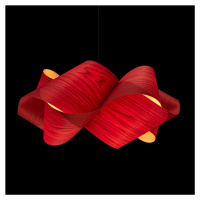 LZF LamPS LZF Swirl závěsné, černý kabel Ø 54 cm červená