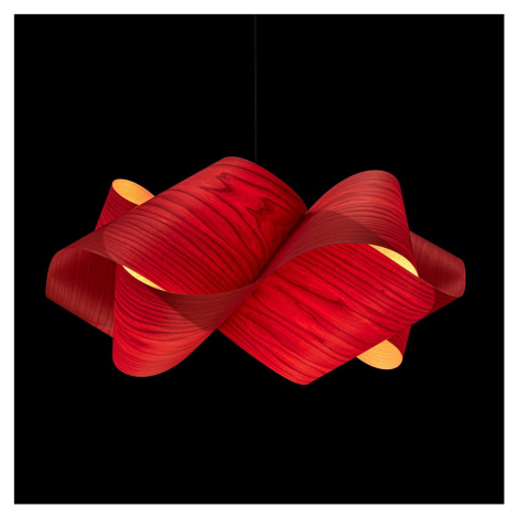 LZF LamPS LZF Swirl závěsné, černý kabel Ø 54 cm červená