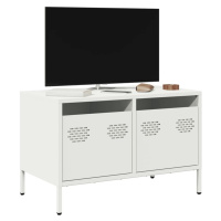 vidaXL TV skříňka bílá 68 x 39 x 43,5 cm ocel válcovaná za studena