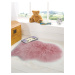 Flair Rugs koberce Kusový koberec Faux Fur Sheepskin Pink - 60x90 tvar kožešiny cm